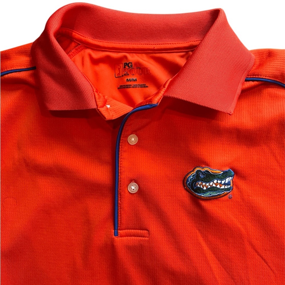 Florida Gators Polo Men’s‎ Medium Orange PGA Tour Lightweigth Performance Golf
